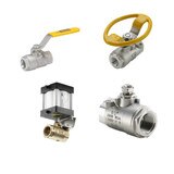 Female Pipe Ends - Panel Mount - Industrial Ball Valves - Stainless Steel
